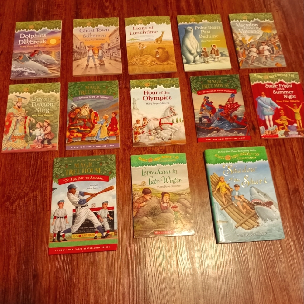Magic Treehouse books, 11 softback, 2 hardback